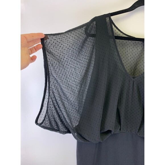 Torrid Blouse Pencil Dress Black Cap Sleeve V-Neck Blouson Sheath Women Plus 3X - Picture 2 of 12